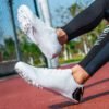 Mens Track and Field Shoes Teenagers Spikes Sneakers Boys Track Race Jumping Professional Running Nail Spikes Shoes Boys Girls