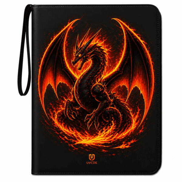 UVCDE 9-Pocket Card Binder with Sleeves - Premium TCG Trading Card Storage Album, Zippered Holder Holds Up to 900 Cards, Perfect for Organizing and Displaying Trading Cards
